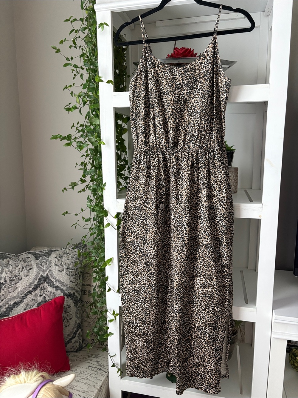 Old Navy Leopard Print Sleeveless Maxi Dress - Tan and Black